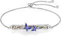 wholesale 925 Sterling Silver Blue Butterfly Adjustable Celtic Moon Bracelet - Irish  for Women-0-0