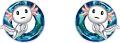 wholesale 925 Sterling Silver Blue Crystal Axolotl Stud Earrings for Women Girls Gifts Jewelry 4g-0-0