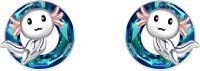 wholesale 925 Sterling Silver Blue Crystal Axolotl Stud Earrings for Women Girls Gifts Jewelry 4g-Axolotl 1