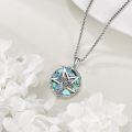 wholesale 925 Sterling Silver Pentagram Pendant With Abalone Shell Design-0-4