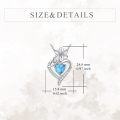 wholesale 925 Sterling Silver Turquoise Heart & Floral Pendant Necklaces for Women Gifts-0-5