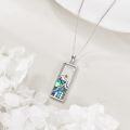 wholesale 925 Sterling Silver Abalone Shell Mountain Pendant Necklace with Mustard Seed Charm for Women Christian s-0-3