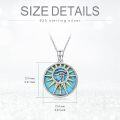wholesale 925 Sterling Silver Eye of Horus Sunburst Ankh Hamsa Hand Turquoise Stone Religious Pendant Necklace-0-1
