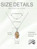 wholesale 925 Sterling Silver Citrine Pendant Necklace Platinum Plated Spiral Wrap Beaded Chain-0-5
