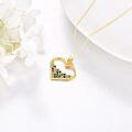 wholesale 10K Gold Rainbow Crystal Heart Pendant Necklace s for Her-0-3