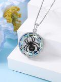 TOUPOP 925 Sterling Silver Spider Pendant Necklace For Women-0-1