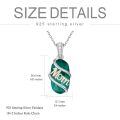 wholesale 925 Sterling Silver Mom Moss Agate Pendant Necklace Two Tone Rose Gold-0-29