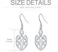 wholesale 925 Sterling Silver Celtic Knot Drop Earrings - Irish s for Women-0-3