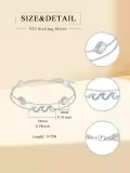 wholesale 925 Sterling Silver Evil Eye Shell Ocean Wave Charm Ankle Bracelet-0-5
