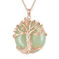 wholesale 925 Sterling Silver Tree Of Life Pendant Necklace Wholesale With Green Gemstone-0-22