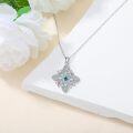 wholesale 925 Sterling Silver Birthstone Witches Knot Pendant Necklace-0-2