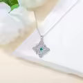 wholesale 925 Sterling Silver Birthstone Witches Knot Pendant Necklace-0-2