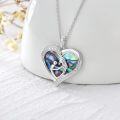 wholesale TOUPOP Christmas Gifts For Mom Sterling Silver Heart Abalone Shell Pendant Necklace Jewely Birthday Gifts For Mother Women -0-3