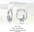 wholesale 925 Sterling Silver Small Hoop Earrings with Cute Llama Design Gifts for Women and Daughters-0-5