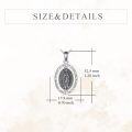 wholesale 925 Sterling Silver Miraculous Medal Pendant Necklace with Chain - Catholic Gift for Women and Men-0-3