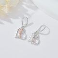 wholesale 925 Sterling Silver Heart-Shaped Tennis Player Dangle Earrings Sporty Gifts for Women and Girls-0-1