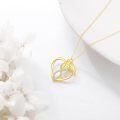 wholesale 10K Gold Infinity Love Woman Figure CZ Pendants Necklaces Gifts for Her Wife Girlfriend Anniversary Birthday Christmas Jewelry Present Ideas-0-3