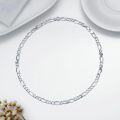 wholesale Sterling Silver Sterling Silver Diamond Cut Figaro Chain Necklace Gold Silver Plated 16 24 Italy-0-2