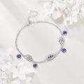 wholesale 925 Sterling Silver Evil Eye Hamsa Hand Charm Anklet for Women's Gift-0-3