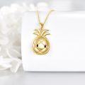 wholesale 925 Sterling Silver Gold Plated Pineapple Fruit Charm Necklace for Women Gifts-0-2