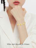 wholesale 18kt Gold Plated Sterling Silver Jade Bracelet for Women Fine Jewelry Gift-0-59