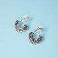 wholesale 925 Sterling Silver Drop/Stud Earrings with Black and White Patterned Design for Women-0-2