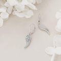 wholesale 925 Sterling Silver Angel Wing Dangle Earrings with Leverbacks for Women-0-3