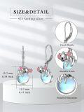 wholesale 925 Sterling Silver Koala Moonstone Drop Earrings Gifts for Women-0-4