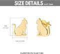 wholesale 14K Gold Solid Cat Stud Earrings - Animal for Women & Teen Girls-0-2