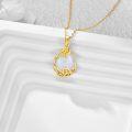 wholesale 14K Gold White Opal Teardrop Filigree Pendant Necklace (16-18)-0-2