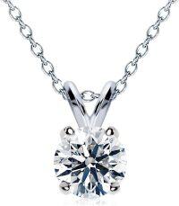wholesale 925 Sterling Silver Moissanite Diamond Necklace, Timeless Elegance Gift for Her, Hypoallergenic, Nickel-Free, 30-Day Returns-1 CT