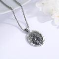wholesale 925 Sterling Silver Saint Jude Thaddeus Patron of Helpless and Desperate Case Pendant Necklaces for Men & Women-0-2
