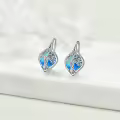 TOUPOP Sterling Silver Birthstone Tree Of Life Leverback Earrings Gifts For Women Teens Birthday-0-1