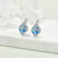 TOUPOP Sterling Silver Birthstone Tree Of Life Leverback Earrings Gifts For Women Teens Birthday-0-1