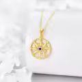 wholesale 10K Gold Evil Eye Pendant with Stars and Moon Necklace Wholesale for Women-0-2