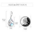 wholesale 925 Sterling Silver Starfish Drop Earrings With Blue Cubic Zirconia And Opalite For Women-0-4