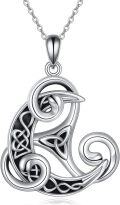 wholesale 925 Sterling Silver Celtic Triquetra Knot Pendant Necklaces for Women and Men-0-0
