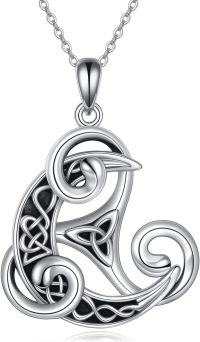 wholesale 925 Sterling Silver Celtic Triquetra Knot Pendant Necklaces for Women and Men-Triskelion 2