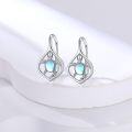 wholesale 925 Sterling Silver Moonstone Turtle Drop Earrings-0-4