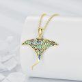 wholesale 925 Sterling Silver Manta Ray Pendant Necklaces for Women Sea Life s 45cm Chain Length-0-3