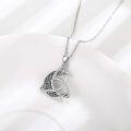 wholesale 925 Sterling Silver Celtic Knot Moon Pendant Necklaces for Women and Men-0-2