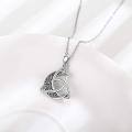 wholesale 925 Sterling Silver Celtic Knot Moon Pendant Necklaces for Women and Men-0-2