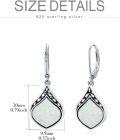 wholesale Sterling Silver Natural Gemstone Vintage Irish Celtic Teardrop Dangle Earrings-0-29