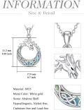 wholesale TOUPOP Dragon Necklace For Womens925 Sterling Silver Abalone Shell Pendant Necklace Celtic Dragon Jewelry Birthday Christmas Gifts For Her Mom Friend -0-4