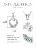 TOUPOP 925 Sterling Silver Abalone Shell Dragon Pendant Necklace-0-4