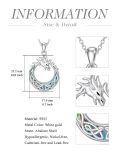 TOUPOP 925 Sterling Silver Abalone Shell Dragon Pendant Necklace-0-4