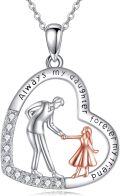 wholesale 925 Sterling Silver Heart Shaped Pendant with Daughter and Father Design - Always My Daughter Forever My Friend Necklace for Mom on Mother's Day Gifts-0-0