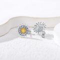 wholesale 925 Sterling Silver Daisy Flower Stud Earrings with Gold Accents - 'You Are My Sunshine' Gift for Women and Moms-0-1