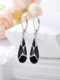 wholesale 925 Sterling Silver Blue Enamel Tear Drop Leverback Earrings for Women Gift Ideas-0-34