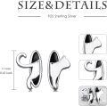wholesale 925 Sterling Silver Black Onyx Cat Stud Earrings Gift for Women-0-3
